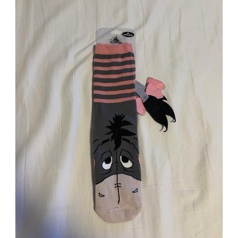 NWT Eeyore Disney Parks Socks With attached Tail - Winnie the Pooh